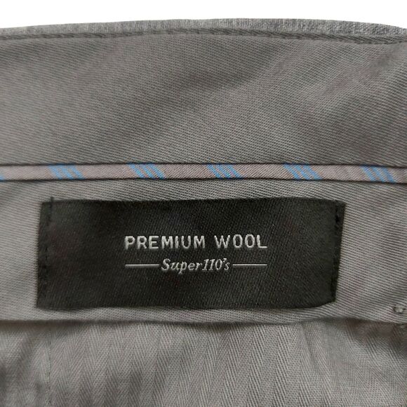 Uniqlo Pants Mens 36x31 Gray Premium Wool Flat Front Straight Leg Super 110's - Picture 8 of 11